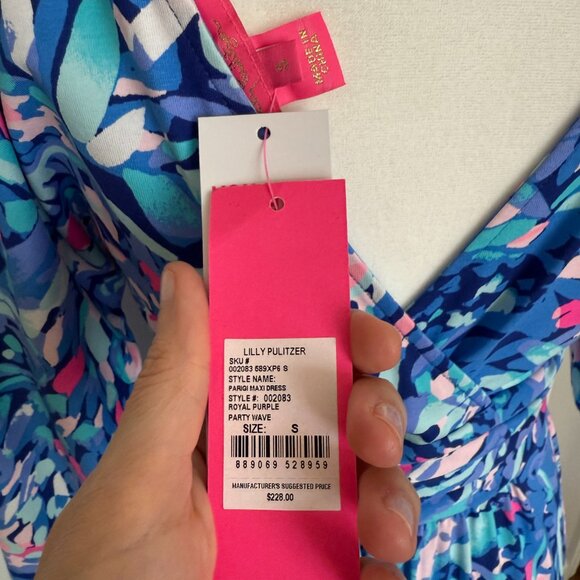 Lilly Pulitzer Parigi Maxi Dress in Royal Purple Party Wave - Picture 5 of 5